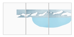 Mehr Blau für Shackleton II, Radierung/Hochdruck, 2007, 100 &times; 210 cm