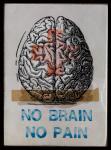 no brain no pain, Acryl/Collagen auf MDF, 2018, 22 &times; 16 cm