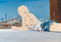 o.T. VII./14, Öl auf Schichtholz, 2014, 42 &times; 60 cm