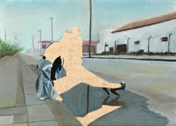 o.T. VII./13, Öl auf Schichtholz, 2013, 30 &times; 42 cm