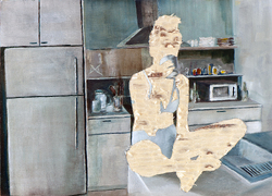 o.T. VIII./14, Öl auf Schichtholz, 2014, 30 &times; 42 cm