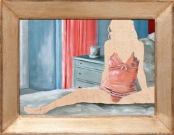 o.T. VII./15, Öl auf Schichtholz, 2015, 30 &times; 42 cm