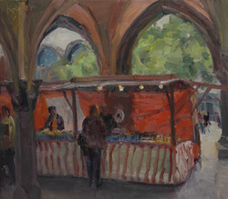 Obststand, Öl auf Leinwand, 2010, 70 &times; 80 cm