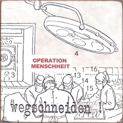 operation menschheit wegschneiden, Acryl/Collagen auf MDF, 2014, 19 &times; 19 cm