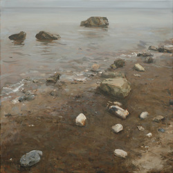 Ostseestrand I, Öl auf Leinwand, 2012, 110 &times; 110 cm