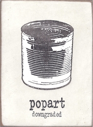 popart downgraded, Acryl/Collagen auf MDF, 2013, 16 &times; 22 cm