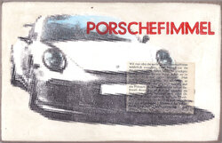 porschefimmel (weiss - verschwommen), Acryl/Collagen auf MDF, 2016, 15,5 &times; 24 cm