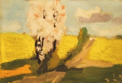 Raps und Kastanien, Pastell, 2005, 15 &times; 22,2 cm