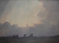 Regenschleier, Öl auf Leinwand, 2012, 60 &times; 80 cm