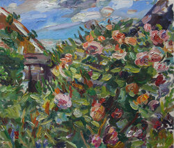 Rosen, Öl auf Leinwand, 2012, 60 &times; 70 cm