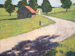 Schatten über dem Weg, Öl auf Leinwand, 2007, 60 &times; 80 cm