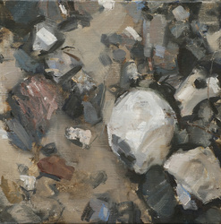 Steine III, Öl auf Leinwand, 2012, 30 &times; 30 cm