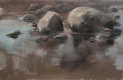 Steine Hjerpstedt, Öl auf Leinwand, 2011, 37 &times; 41 cm