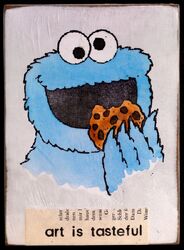 art is tastefull, Acryl/Collagen auf MDF, 2016, 22 &times; 16 cm