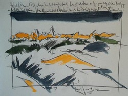 Strand, Aquarell, 2005, 24 &times; 32 cm