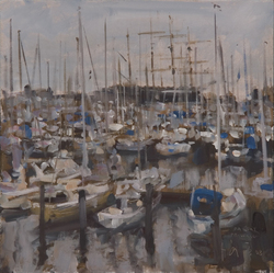 Travemünde I, Öl auf Hartfaser, 2008, 25 &times; 25 cm