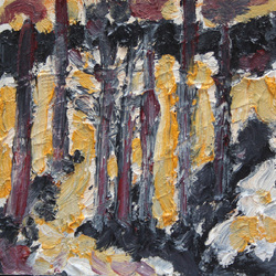 Vor dem Wald, Öl, 2012, 20 &times; 20 cm