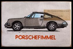 porschefimmel schwarz, Acryl/Collagen auf MDF, 2016, 15,5 &times; 24 cm