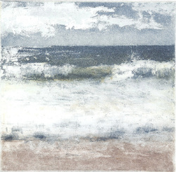 Wellenstudie, Farbradierung, 2012, 12 &times; 12 cm