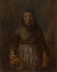 Alte Frau mit zerbrochenem Krug, 1876, N/A