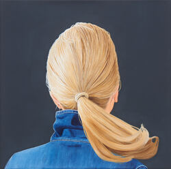 o. T. (Kopf 13), Acryl auf Leinwand, 2026, 50 &times; 50 cm