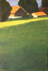 Ambach, tiefer Sommerschatten, Öl auf Leinwand, 2013, 90 × 60 cm