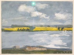 Blick über die Schlei, Pastell, 2005, 42 × 56 cm