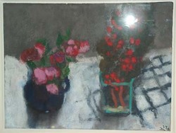Blumenstilleben, Pastell, 1990, 42 × 56 cm