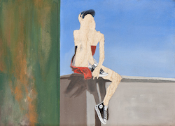 o.T. XXI./13, Öl auf Schichtholz, 2013, 30 × 42 cm