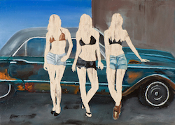 o.T. XXV./13, Öl auf Schichtholz, 2013, 30 × 42 cm