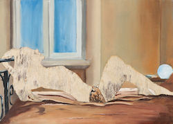 o.T. XXIV./13, Öl auf Schichtholz, 2013, 30 × 42 cm