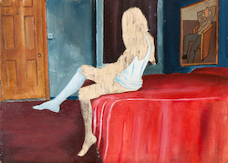 o.T. XIV./13, Öl auf Schichtholz, 2013, 30 × 42 cm