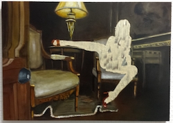 o.T. IV./14, Öl auf Schichtholz, 2014, 30 × 42 cm