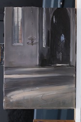 Der Dom zu Lübeck, Öl auf Leinwand, 2017, 35 × 25 cm