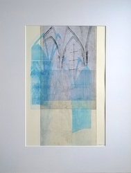 Droben IX., Kaltnadel, Materialdruck, Prägedruck, 2017, 54 × 30 cm