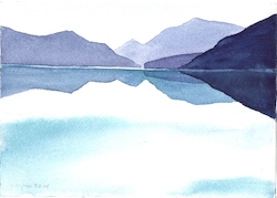 Einsiedel, Spiegelung Walchensee
