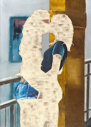 Das ist doch kein Porno IV./15, Öl auf Schichtholz, 2015, 30 × 21 cm