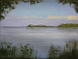 Eutiner See, Öl auf Leinwand, 18 × 24 cm