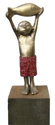 Fischträger, Bronze, 2014, H: 20 cm