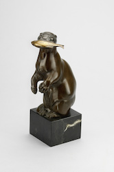 Fischotter, Bronze, 1902, H: 19,5 cm