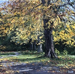 Herbst, Öl auf Leinwand, 2020, 30 × 30 cm