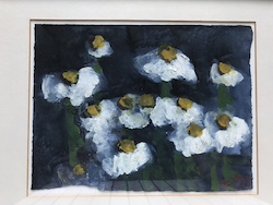 Margeriten, Gouache, 1993, 21 × 28,5 cm