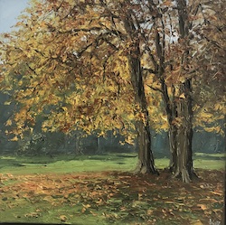Herbst, Öl auf Leinwand, 40 × 40 cm