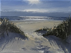 Strandzugang im Gegenlicht