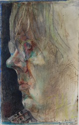 Selbstbildnis, Farbzeichnung, 1982, 31 × 19,5 cm
