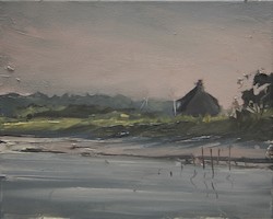 Kate in der Hohwachter Bucht, Öl auf Leinwand, 2013, 24 × 30 cm