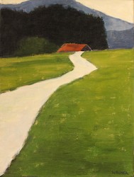 Landschaft bei Gerold, Öl auf Leinwand, 2013, 40 × 30 cm