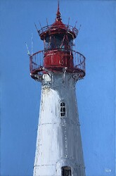 Leuchtturm List-West, Öl auf Leinwand, 2020, 60 × 40 cm