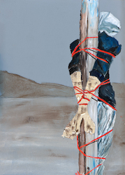 Meines Bruders Hüter VI., Öl auf Schichtholz, 2015, 42 × 30 cm