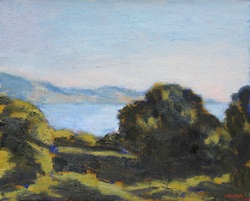 Omigna, Gegenlicht, Öl auf Leinwand, 2017, 24 × 30 cm